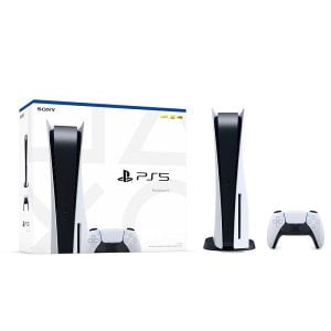 کنسول بازی سونی مدل PlayStation 5 ظرفیت 825 گیگابایت ریجن 1200 آسیا به همراه دسته اضافی و پایه شارژر و بازی FIFA 23